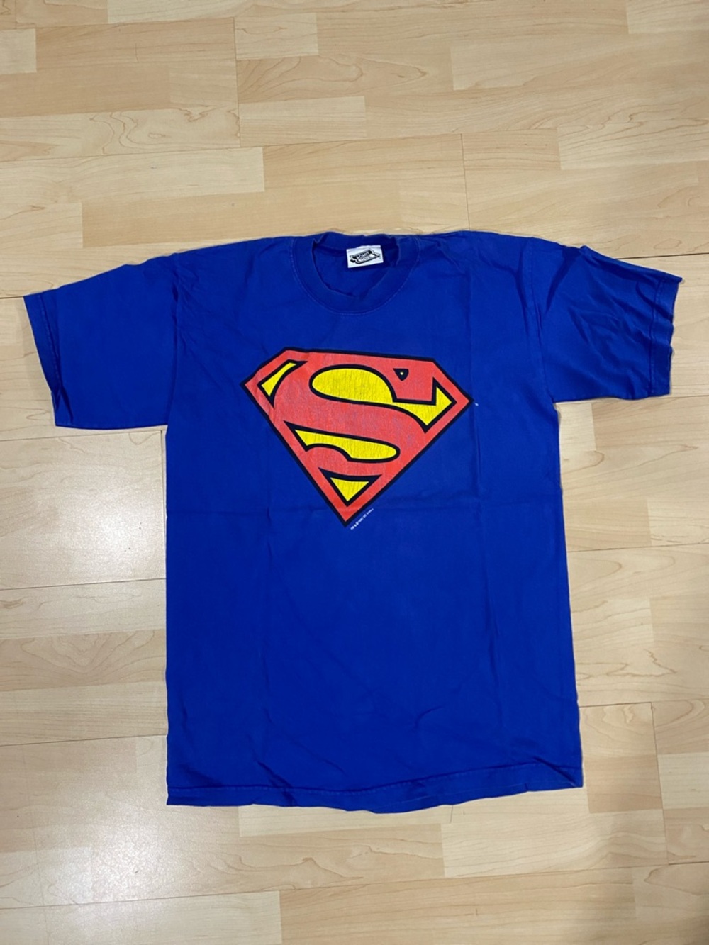 Vintage Superman Logo Blue Graphic Tee